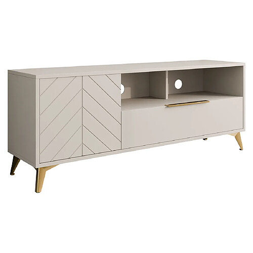 Bestmobilier Boccioni - meuble tv - beige - 150 cm