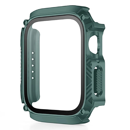 Coque en TPU anti-chute, étanche pour votre Apple Watch Series 7/8 45mm - vert noirâtre