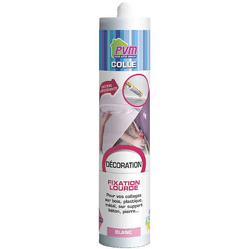 PVM - Mastic fixation lourde Blanc - 310 ml