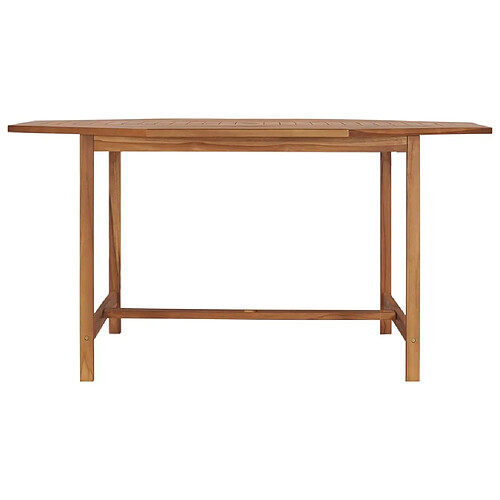 Maison Chic Table de jardin | Table d'extérieur 150x150x75 cm Bois de teck solide -GKD65244