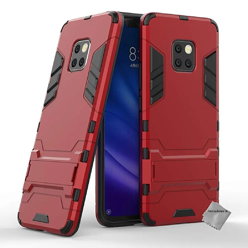 Htdmobiles Coque rigide anti choc pour Huawei Mate 20 Pro + verre trempe - ROUGE