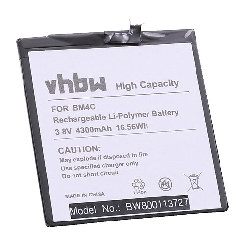 vhbw Li-Polymer Batterie 4300mAh (3.85V) pour téléphone smartphone Xiaomi Mi Mix, Mi Mix 2016080, Mi Mix Dual Sim, Mi Mix Exclusive comme BM4C.