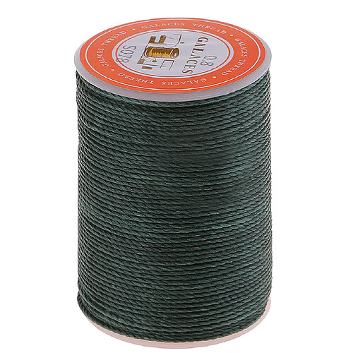 Fil de cire polyester rond 0.8mm couture couture bricolage vert noir