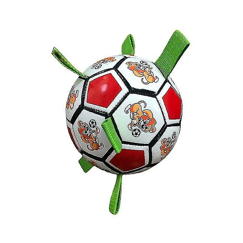 Jouet Balle pour Chien, Jouet Soccer Interactif pour Chien avec Scratch, Jouet Interactif pour Chien, Jouet de Jardin pour Chien, Rouge, 15cm - Snngv