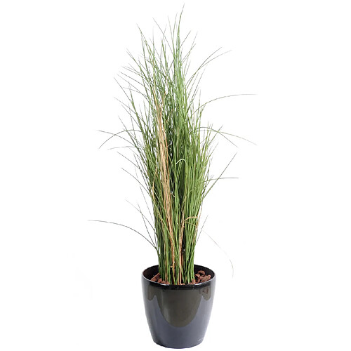 Pegane Plante artificielle haute gamme Spécial extérieur / Herbe artificielle - Dim : 115 x 40 cm