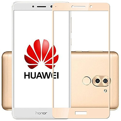 Huawei Honor 6A 4G: Protection d'écran FULL COVER contour doré / or en verre trempé - Tempered glass Screen protector 9H premium / Films vitre Protecteur d'écran Huawei Honor 6A smartphone 2017 / 2018 - Accessoires XEPTIO