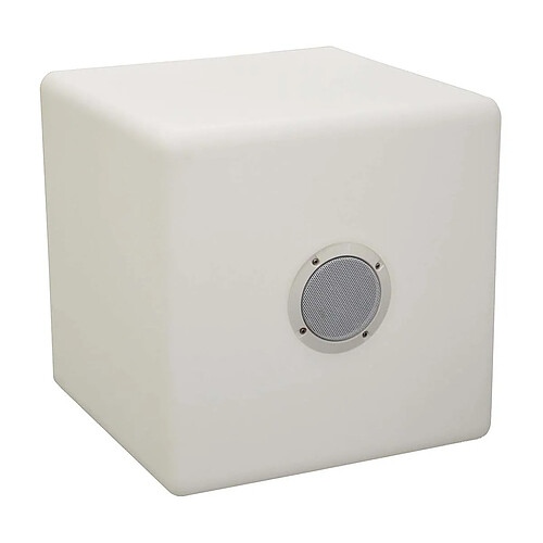 Proloisirs Cube tabouret led et haut parleur 40 cm.