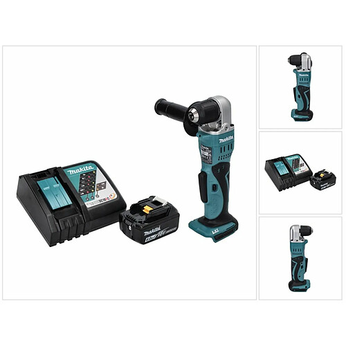 Makita DDA 351 RG1 Perceuse d'angle sans fil 18 V 13,5 Nm + 1x Batterie 6,0 Ah + Chargeur