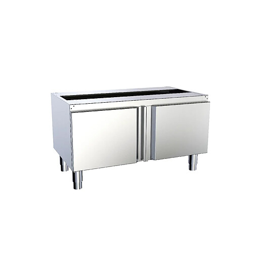 Meuble Inox P.600 avec Portes Battantes et Sans Plan de Travail - Distform