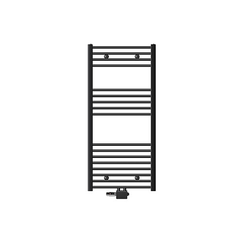 LuxeBath Radiateur de salle de bain Sahara 600 x 1200 mm Anthracite droit avec raccord central incl. garniture de raccordement