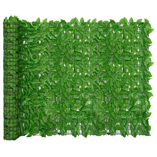 vidaXL Écran de balcon avec feuilles vert 600x150 cm