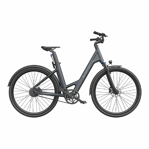 Vélo électrique ADO Air 28 - Moteur 250W Batterie 36V13.5Ah Assisté Autonomie 100KM Freins à Disque Hydrauliques - Gris