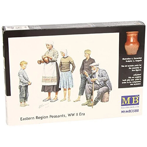 Masterbox Master Box WWII Peasants Eastern Region (5) Figure Model Building Kits (135 Scale)