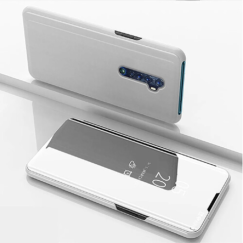 Wewoo Housse Coque Pour OPPO Reno2 / Reno2 F étui en cuir à rabat horizontal miroir avec support argent