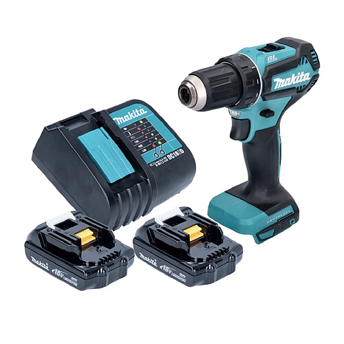 Makita DDF 485 SY perceuse/visseuse sans fil 18 V 50 Nm Brushless + 2x batterie 1,5 Ah + chargeur