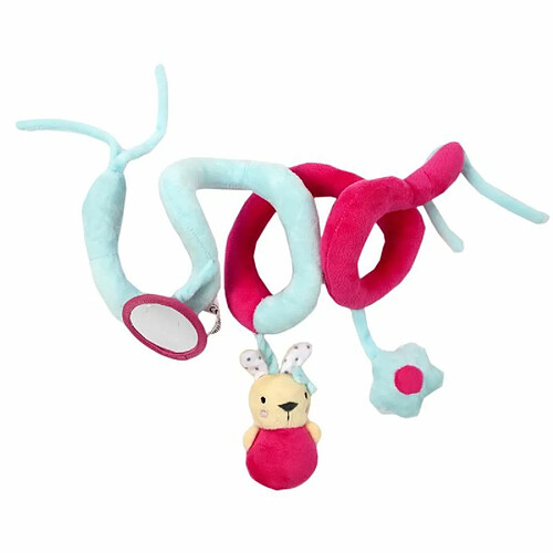 Paris Prix Spirale d'Activités pour Bébé Lapin 28cm Rose & Bleu