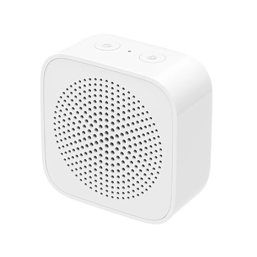 Universal Contrôle de l'intelligence artificielle sans fil mini haut-parleur portable bluetooth haut-parleur stéréo avec microphone appel HD(blanche)