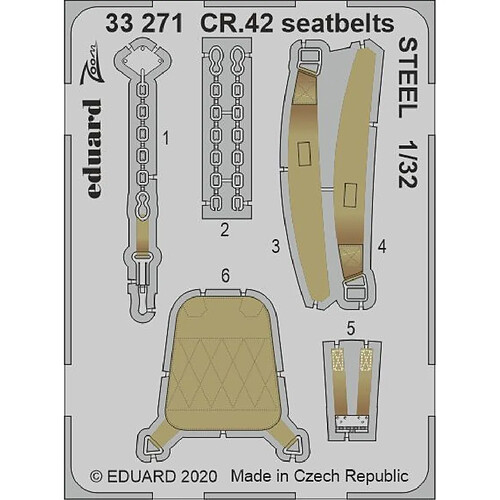 CR.42 seatbelts STEEL for ICM - 1:32e - Eduard Accessories