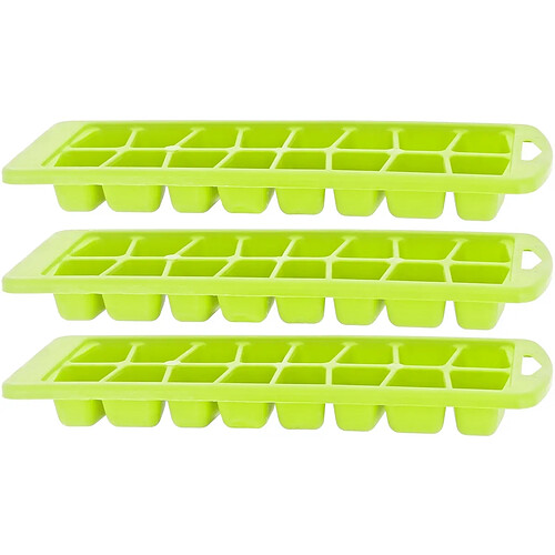 Promobo Lot 3 Bacs à 16 Glaçons Plastique So Fresh Vert