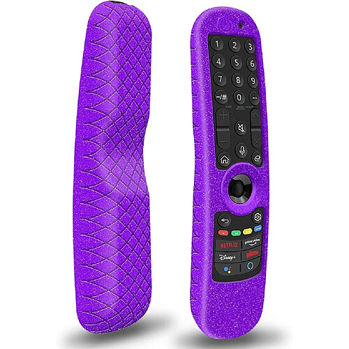 SANAG Housse Coque En Silicone Pour Telecommande Lg Mr22Ga Mr22Gn Mr23Ga Mr23Gn, Etui De Protection Pour Magic Remote Lg 2022 2023(Violet)