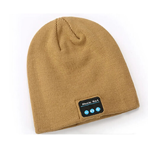 YP Select Bluetooth Hat Bluetooth Beanie Hat with Bluetooth 5.0 Built-in Stereo Mic Fit for Outdoor Sports-Jaune