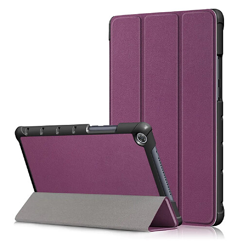 Etui en PU triple pli avec support violet pour votre Huawei MediaPad M5 Lite 8