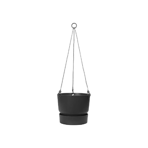 ELHO Pot de fleurs a suspendre Greenville 24 - Extérieur - Ø 23,9 x H 20,3 cm - Vivre noir