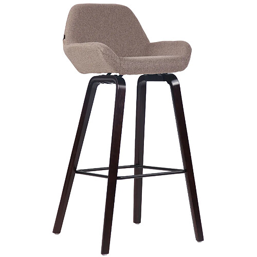 Non Tabouret de bar Newnan en tissu 4 pieds structure noyer (chêne)