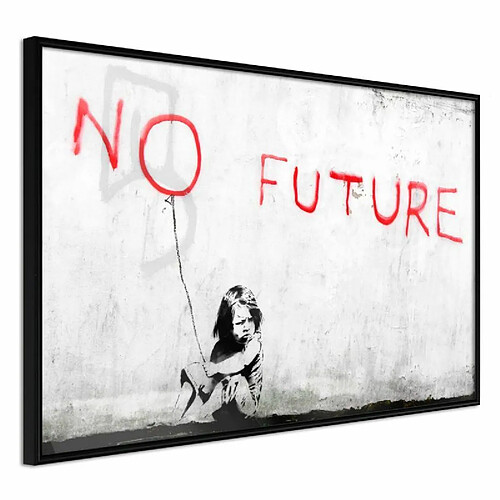 Paris Prix Affiche Murale Encadrée Banksy No Future 45 x 30 cm Noir