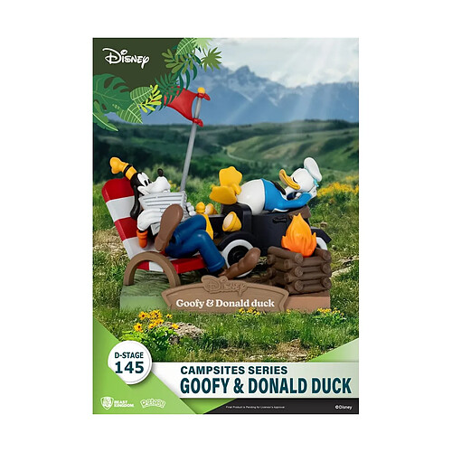 Beast Kingdom Toys Disney - Diorama D-Stage Campsite Series Goofy & Donald Duck 10 cm