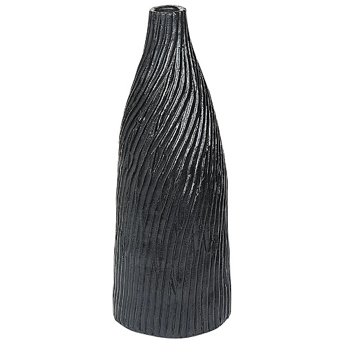 Beliani Vase décoratif FLORENTIA fait à la main Céramique 50 cm Noir