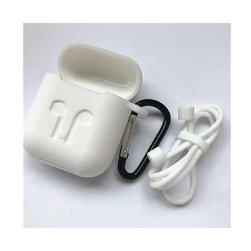 YP Select Étui en silicone protecteur complet du corps pour Apple Iphone Airpods blanc