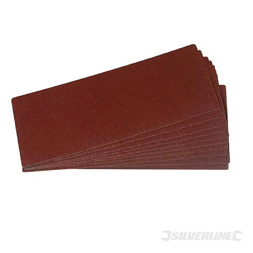 Silverline 10 feuilles abrasives 93 x 230 mm Grain 80 - 214702