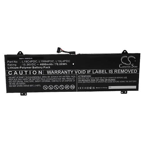 vhbw Batterie compatible avec Lenovo Yoga 14C 2021, 14C ITL 2021, 7 14, 7 14 ITL5 ordinateur portable (4600mAh, 15,36V, Li-polymère)