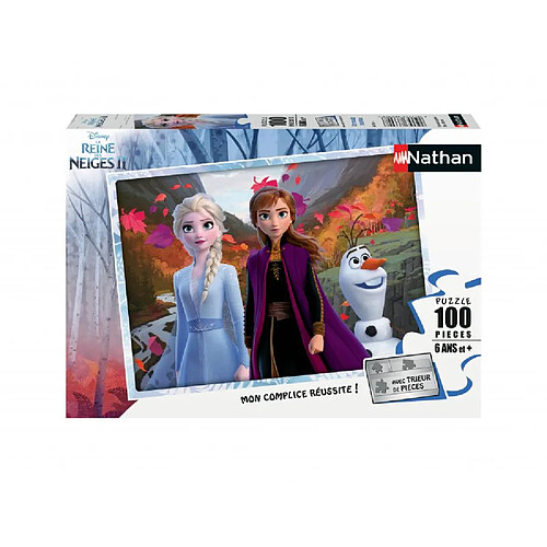 Nathan Puzzle 100 p - un monde magique / disney la reine des neiges 2