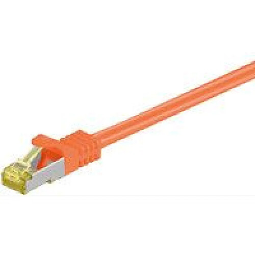 Disney RJ45 patch cord S/FTP (PiMF), w. CAT7 raw cable 0.25m Orange 4x2xAWG 26, CU