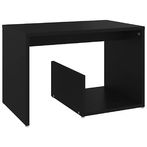 Maison Chic Table d'appoint | Table Basse Noir 59x36x38 cm Aggloméré -GKD56950