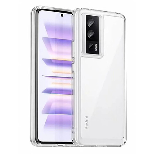 Htdmobiles Coque pour Xiaomi Poco F5 Pro / Redmi K60 / K60 Pro - housse etui silicone gel fine + film ecran - TRANSPARENT TPU