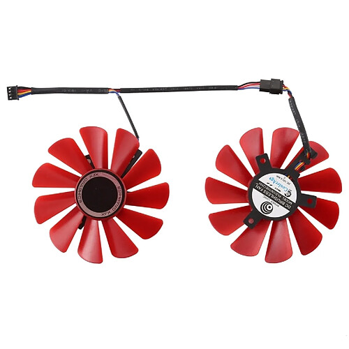 Wewoo Ventilateur de refroidissement DC 12V 0.4A 4 Broches Femelle Rouge Feuille Ordinateur Bureau Radiateur CPU, Refroidissement, Diamètre: 8.5mm, Paires