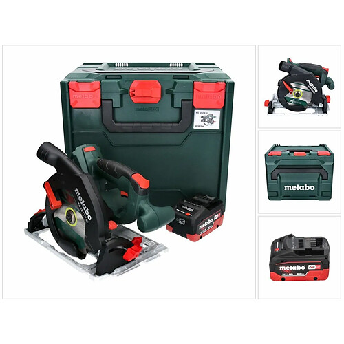 Metabo KS 18 LTX 57 Scie circulaire à main sans fil 165 mm 18V + 1x Batterie 8 Ah + Coffret metaBOX - sans chargeur