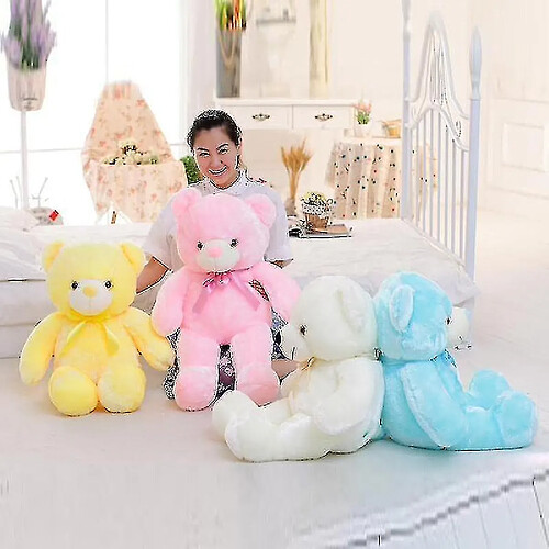 Universal Lumineux 30/50/80 cm Créatic Light Up LED TEDDY BURSED PLUSE TYPINK BLUE 30CM SET