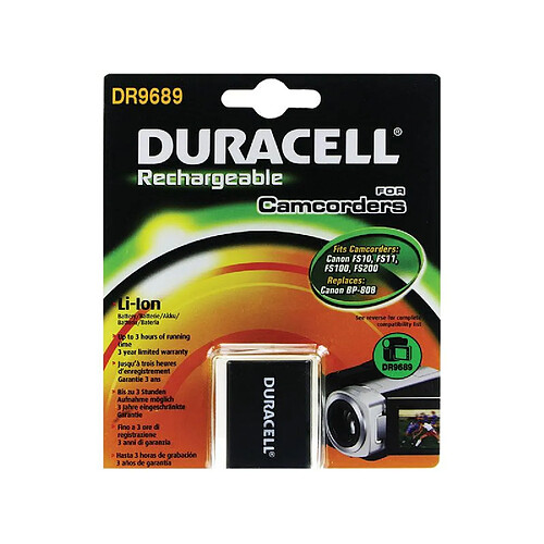 Duracell DR9689 Batterie pour caméscope Canon BP-808