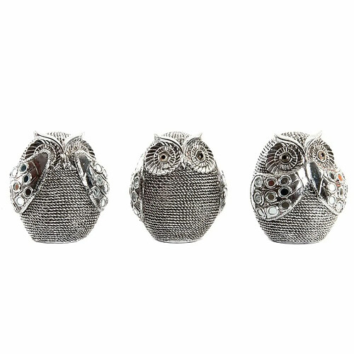 Figurine Décorative DKD Home Decor Hibou Résine (12 x 11 x 14 cm) (3 pcs)