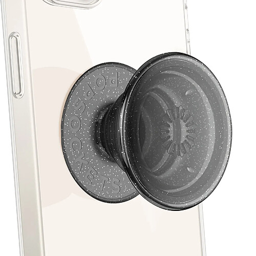 Popsockets PopGrip Iridescent Poignée Maintien Support Fixation adhésive Noir Transparent