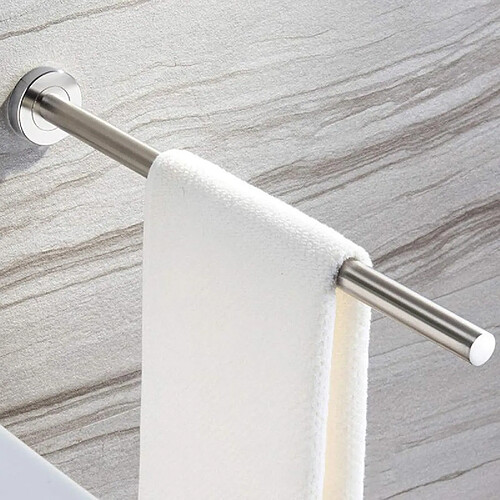 Universal Porte-serviettes vertical en acier inoxydable brossé Porte-serviettes mural pour la maison Cuisine WC WC 40cm |(Argent)