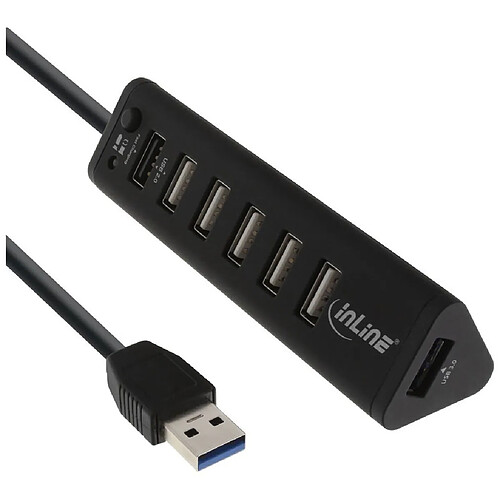 InLine® Smart Hub 7 ports USB 3.0 et 2.0 avec port de charge rapide