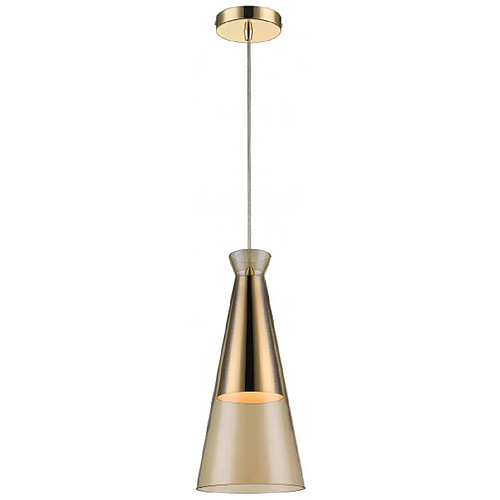 Luminaire Center Suspension Champagne Doré CANTERBURY 1 Lumières