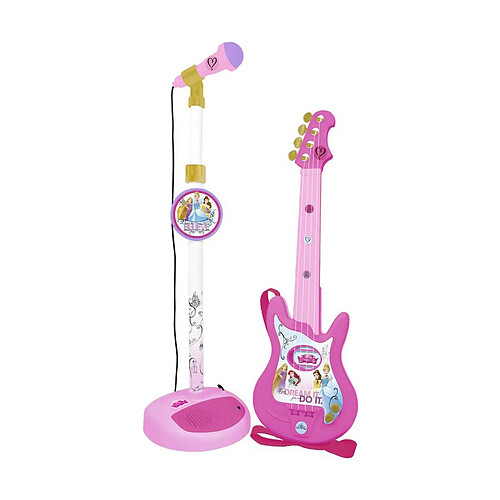 Guitare pour Enfant Reig Microphone Rose Princesses Disney