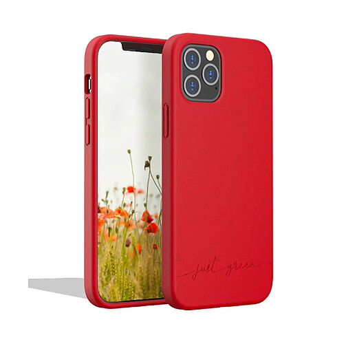 BIGBEN Coque iPhone 12 / 12 Pro Natura Rouge - Eco-conçue Just Green