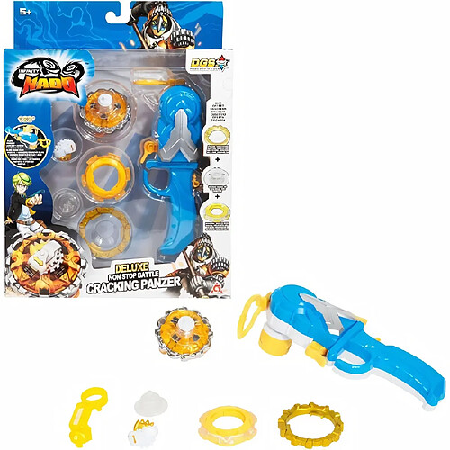 AUDLEY INFINITY NADO ? TOUPIE AVEC LANCEUR MAGNÉTIQUE REVERSIBLE CRACKING PANZER - Nouvelle Toupie Nado Non-Stop Battle Deluxe avec ...